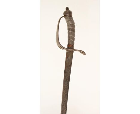 A Light Dragoons non-commissioned Ranks Sabre, circa 1770, with slender slightly curved blade formed with a clipped point and