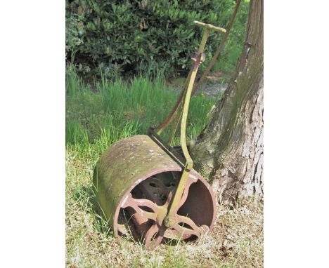 * A cast iron garden roller, 57cm W 