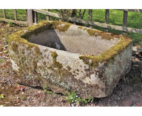 * A sandstone rectangular trough, 41cm H x 96cm W x 69cm D 