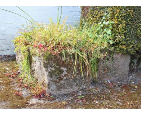 * A sandstone rectangular trough, 42cm H x 120cm W x 85cm D 