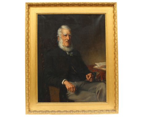 Attributed to Joseph Bridge of Shrewsbury (British, 1845–1894),Half length portrait of Benjamin Llewellyn Vawdrey (1809-1892)