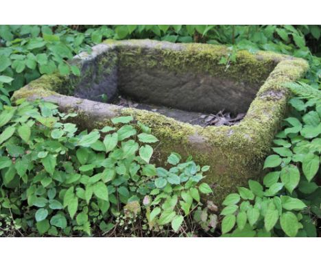 * A rectangular sandstone trough, 41cm H x 90cm W x 72cm D 