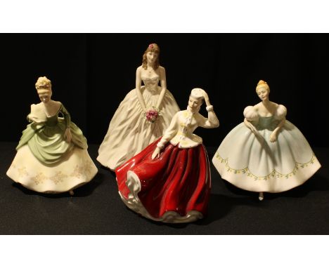 A Royal Worcester figure, A Day to Remember, figure of the year 1998, CW395; a Royal Doulton figure, Soiree HN2312; others, F