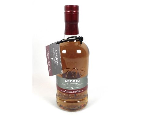 Vintage Whisky: a bottle of Ledaig single malt Scotch whisky, aged 18 years, Limited Release, small batch Spanish sherry wood