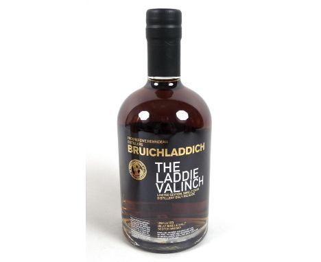 Vintage Whisky: a bottle of Bruichladdich The Laddie Valinch Unpeated Islay single malt Scotch whisky, Limited Edition, Singl