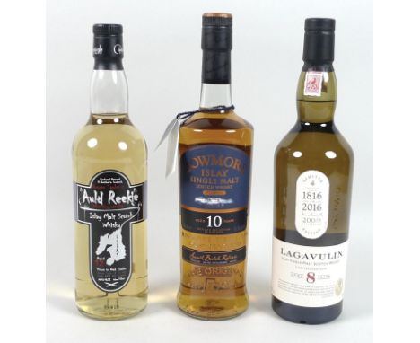 Vintage Whisky: three bottles, comprising Duncan Taylor's Auld Reekie 'The Big Smoke' Islay malt Scotch whisky, aged 12 years