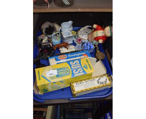 Mixed Lot:  A Minton dish, model figures, metal wares etc
