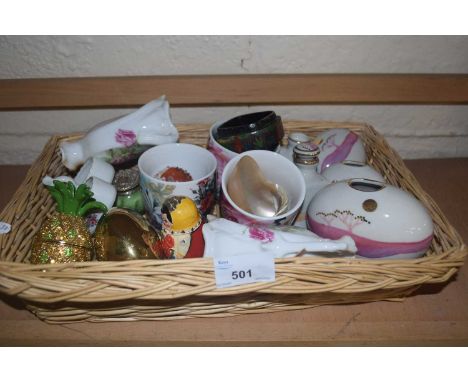 Mixed Lot: Assorted ceramics and glass, trinket boxes etc