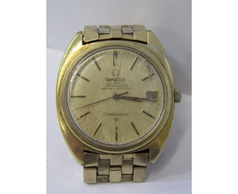 VINTAGE OMEGA CONSTELATION AUTOMATIC CHRONOMETER WRIST WATCH, automatic mechanical movement with date aperature, appears in w