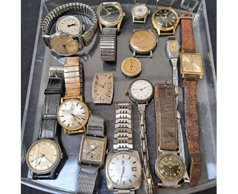 INTERESTING SELECTION OF VINTAGE WRISTWATCHESincluding Avia 15 jewels, Rotary 21 jewels Icabloc, Certina, Tissot Visodate Sea