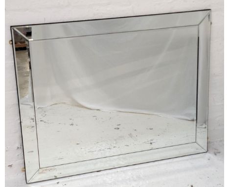 LARGE CONTEMPORARY OVERMANTLE MIRRORwith bevel edges,  94 x 119cm
