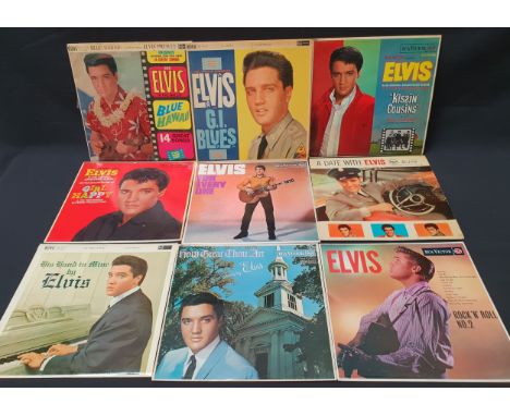 LARGE SELECTION OF ELVIS PRESLEY ALBUMS including film soundtracks for Blue Hawaii, GI Blues and Girl Happy; live albums, Chr