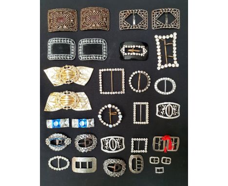 SELECTION OF VINTAGE SHOE AND OTHER BUCKLESincluding various paste set examples, etc., 1 box