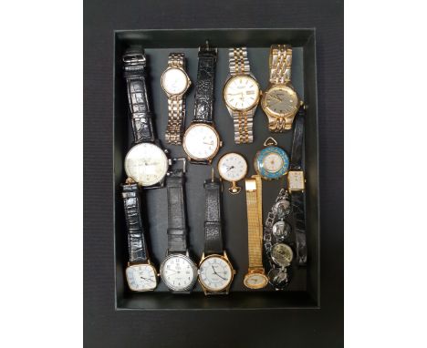 SELECTION OF ELEVEN LADIES AND GENTLEMEN'S WRISTWATCHESincluding Sekonda, Citizen Automatic, Pierre Cardin and Pulsar; togeth
