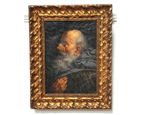 PORTRAIT OF A BEARDED MAN, CONTINENTAL SCHOOLoverpainted, N308 painted in the bottom right hand corner, heavy crackling all o