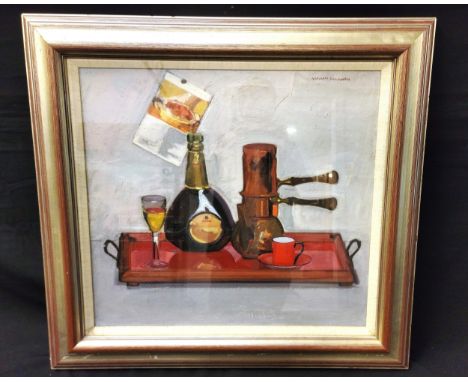 NORMAN KIRKHAM RGI (SCOTTISH 1936-2021) 'Grappa', oil on canvas, signed upper right, dated 1990 to verso, canvas size 56cm x 