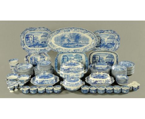 A large Spode Italian 1816 pattern dinner service, comprising 13 plates 26.5 cm, 13 plates 23 cm, 11 plates 19 cm, 15 plates 