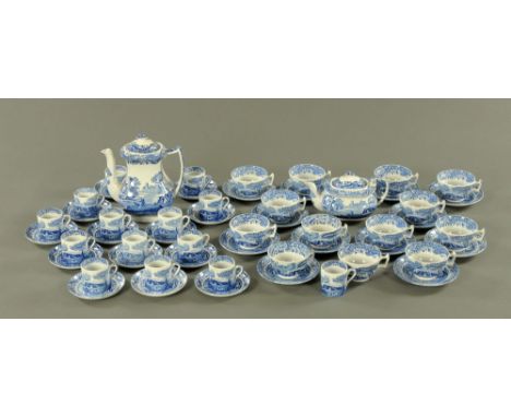 A collection of principally Spode 1816 Italian design tea and coffee wares, comprising coffee pot, teapot, 14 coffee cups, 13