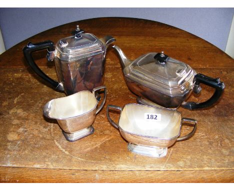 An early 20th century four piece silver plated tea service.