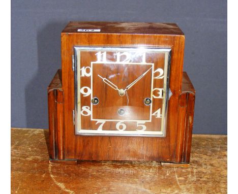 An Art Deco Haller mantle clock.