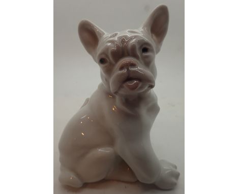 Royal Copenhagen French bulldog ceramic model L: 25 cm