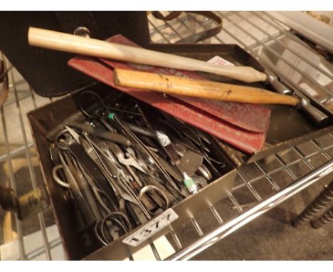 Box of watchmakers tools