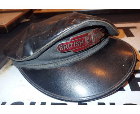 Original British Railways engine drivers hat with enamel badge