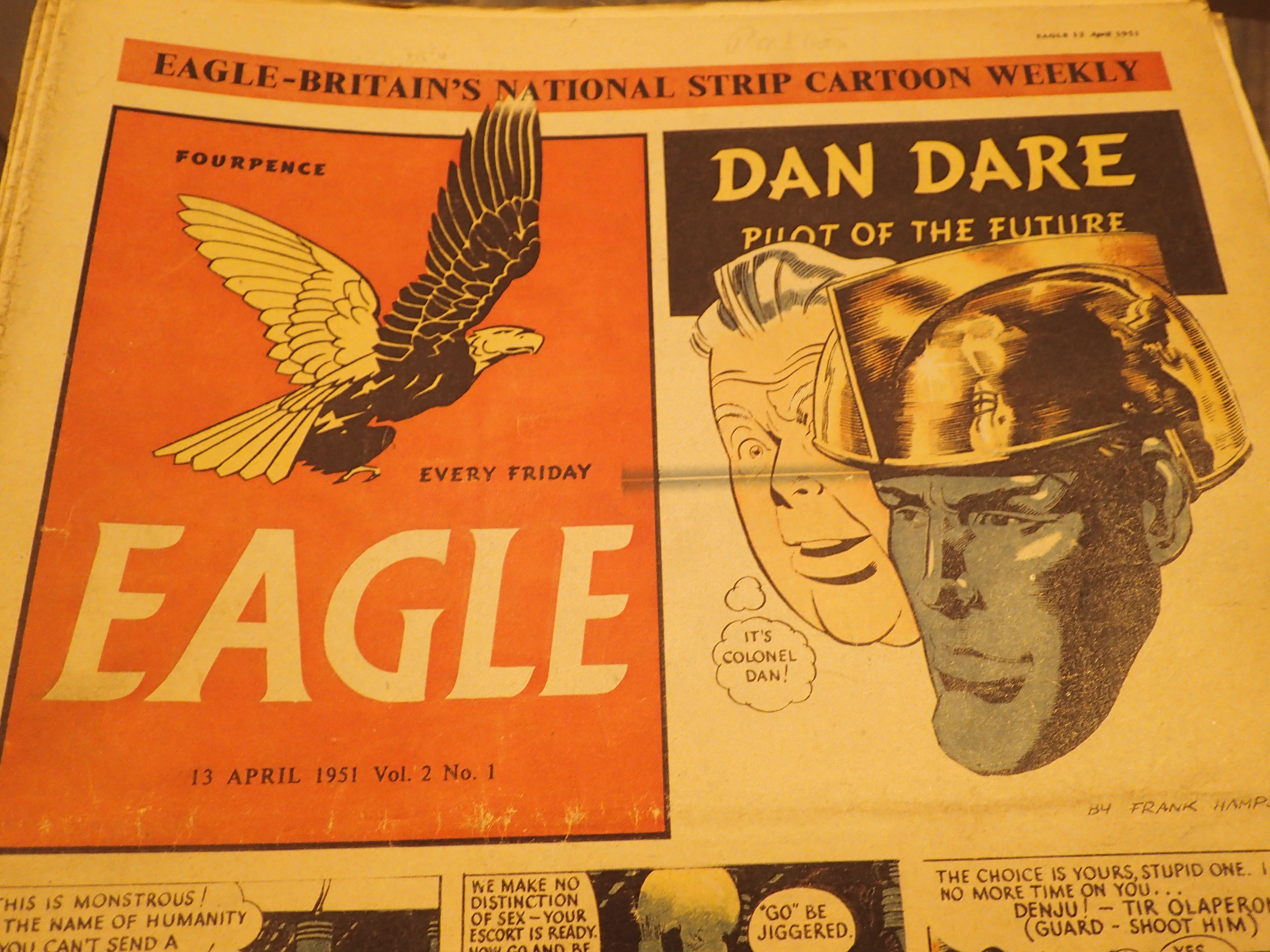 Collection of 1950-1951 Eagle Comics including Dan Dare mostly in good ...