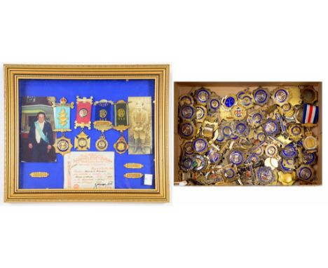 AN EXTENSIVE COLLECTION OF RAOB SILVER AND SILVER GILT AND ENAMEL JEWELS, EARLY/MID 20TH CENTURY, APPROX 60OZS