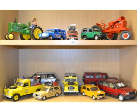 Model Cars - scale models, Range Rovers, tractors, etc, unboxed (12)