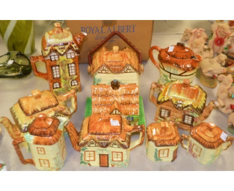 Ceramics - a Price Kensington Cottage ware three piece tea service, biscuit barrel, butter dish etc others similar qty