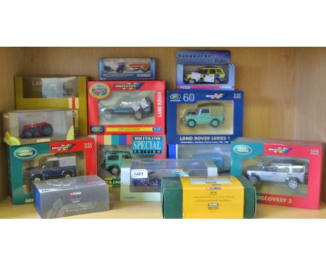 Model Cars - Land Rover, Corgi, Series 1, window boxed; others, Britains; Corgi; Universal Hobbies, all boxed; qty (12)