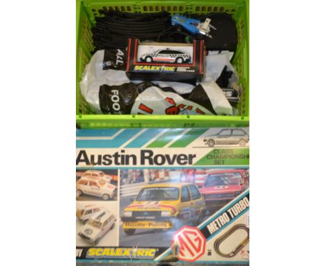 Scalextric  - Austin Rover Class championship set, boxed,  a C362 Police car with roof light, boxed,  a c23 Arrow racing car 