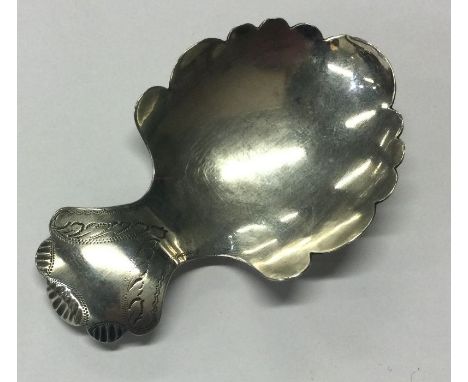 A fine quality rare silver caddy spoon. Birmingham 1810. By Taylor and Perry. Approx. 8 grams. Est. £70 - £90.