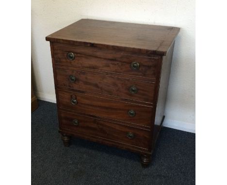 A mahogany hinge top commode. Est. £30 - £40.