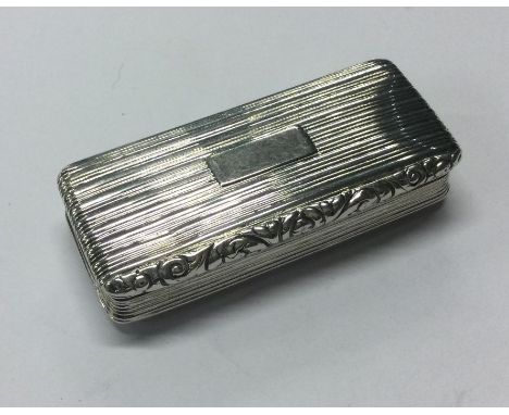 A silver snuff box. Birmingham 1825. By Joseph Wilmore. Approx. 44 grams. Est. £150 - £180.