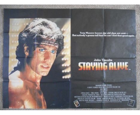 A 1983 original film poster for "Staying Alive"