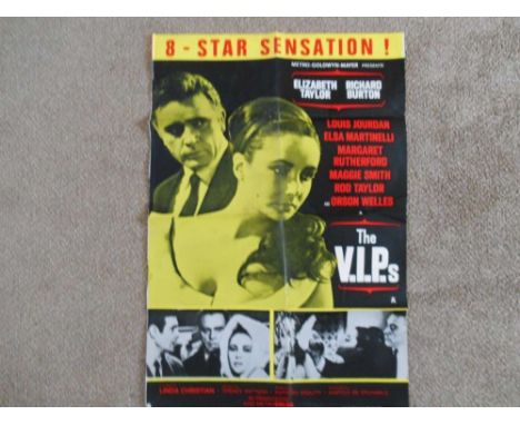 A 1963 original film poster for "The V.I.P.'s" with Burton and Taylor