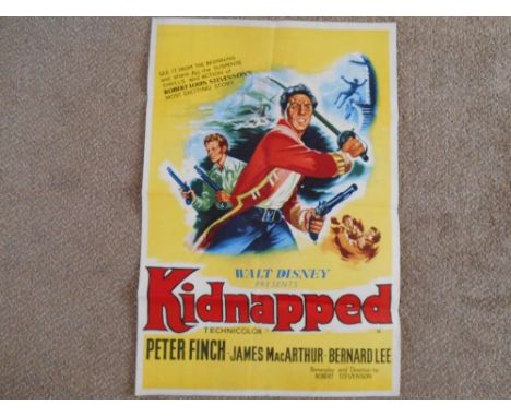 A 1959 original British Double Crown poster of "Kidnapped"