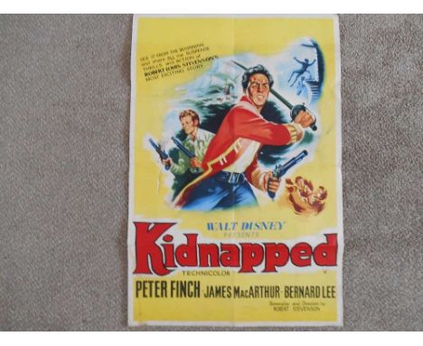 A 1959 original film poster for "Kidnapped"