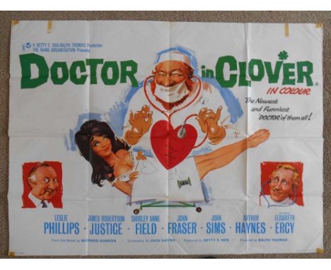 A 1966 original film poster for "Doctor in Clover"