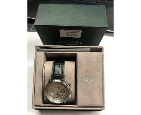 A GENTS BOXED ROTARY CHRONOGRAPH 