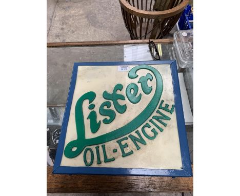 A 'LISTER' OIL ENGINE ILLUMINATED SIGN 