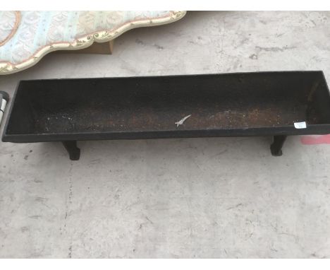 A VINTAGE CAST IRON TROUGH/PLANTER 122CM X 28CM 