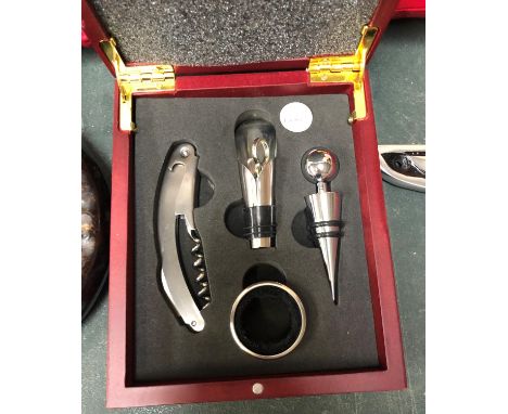 A NEW BOXED CORKSCREW SET 