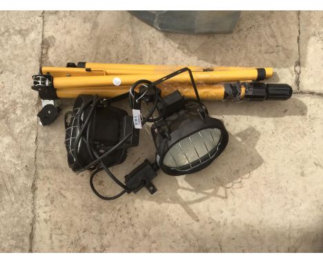 TWO AS NEW SPOT LIGHTS WITH TRIPOD STAND 