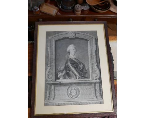 A 19th century engraving portrait