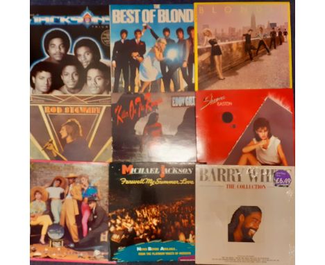 A quantity of mainly 1960's-early 1980's LP's and 12" records to include Blondie, Michael Jackson, Rod Stewart, Nat King Cole