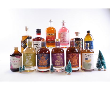 12 BOTTLES ALCOHOL-FREE SPIRITSCarlbaum's Garbio Aperitivo (50cl); Lyre's Apératif Dry, American Malt, Highland Malt, Pink Lo