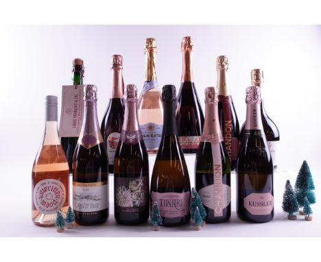 12 BOTTLES SPARKLING WINEUnwritten Poem Brut Nature Rosé 2020; Louis François + Co Pinot Noir Rosé Brut Nature; Oystery Bay C